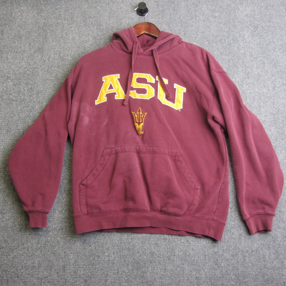 Vintage ASU Hoodie Mens XL Red Arizona State Sun Devils‎ Sparky NCAA College Y2K